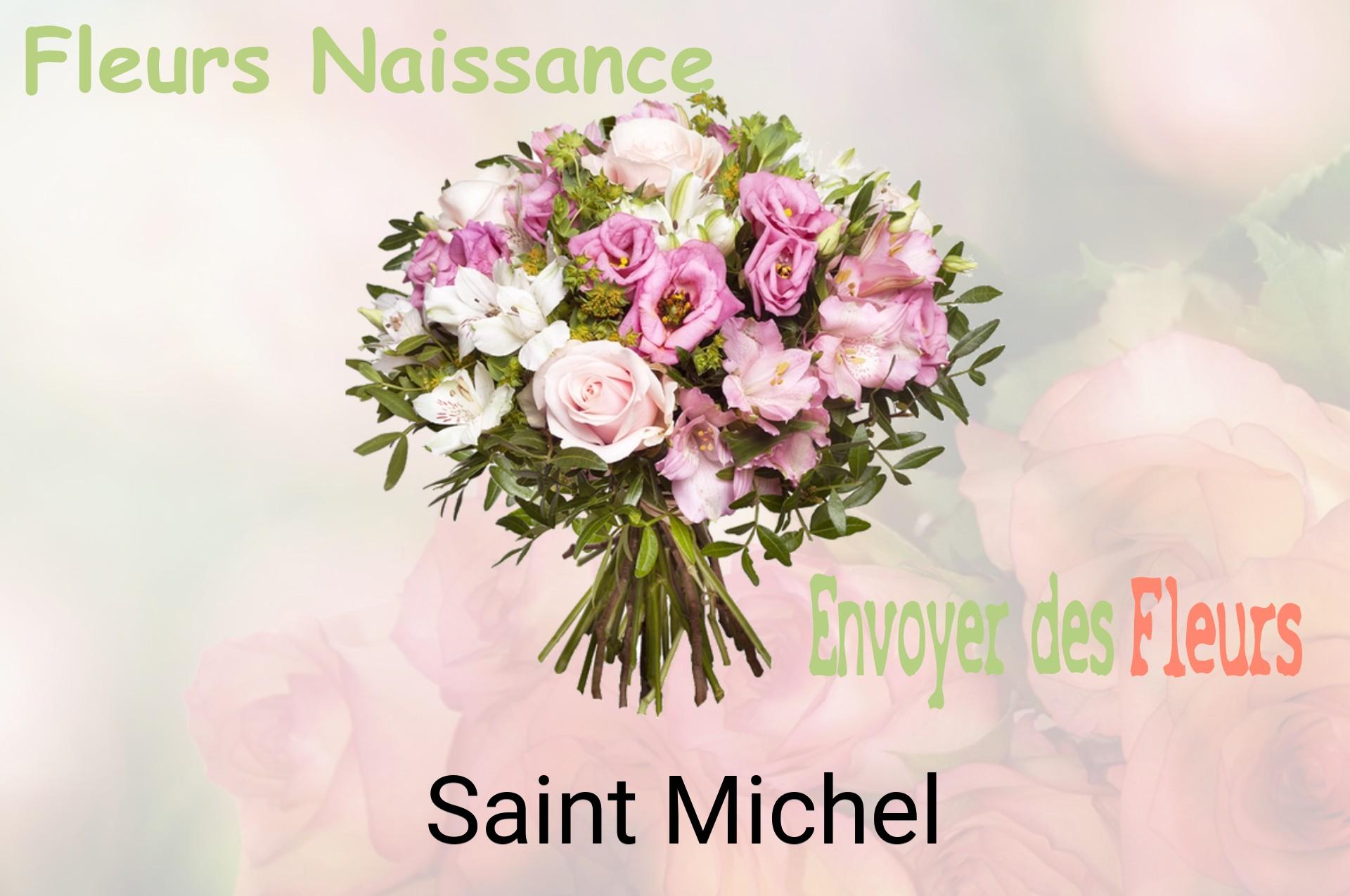Bouquet de fleurs de naissance livré à Saint-Michel